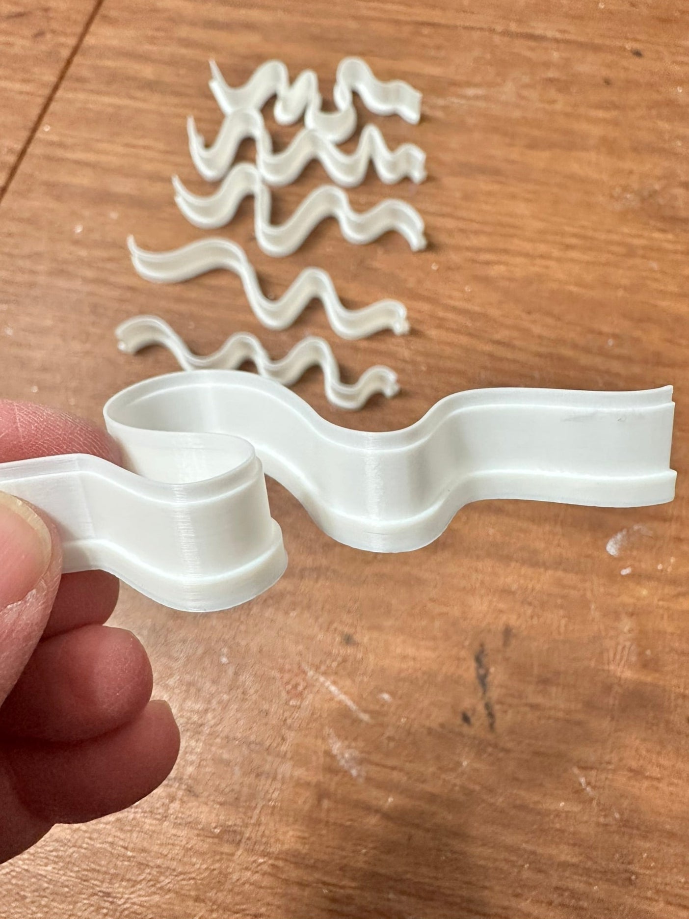 Straight but curvy clay cutters - set of 6