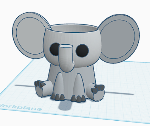 Elephant bowl Digital file 3D Model