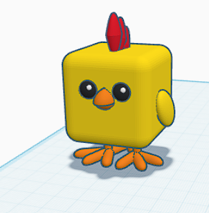Cubie Chicken  Digital file 3D Model